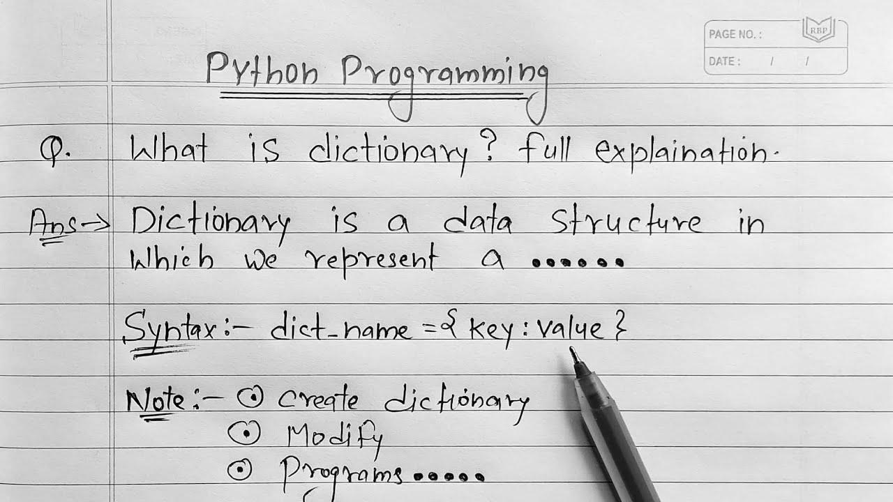 Python Dictionary |  Study coding
