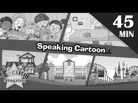 Talking Cartoon |  45 minutes Kids Dialogues |  straightforward dialog |  Be taught English for Children