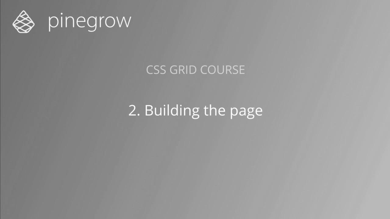 2. Building the page – Be taught CSS Grid with Pinegrow