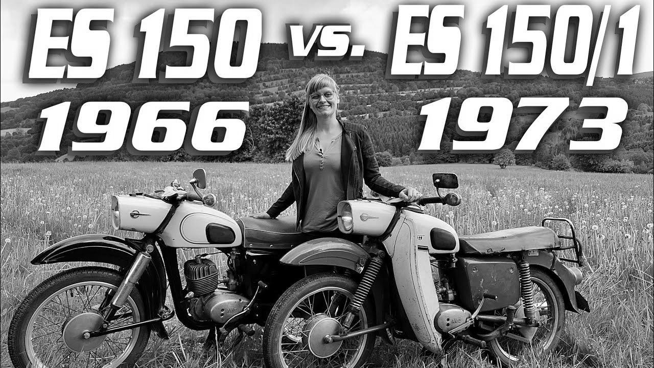 MZ ES 150 (1966) vs. MZ ES 150/1 Trophy (1973) Technology comparability difference GDR automobiles vintage